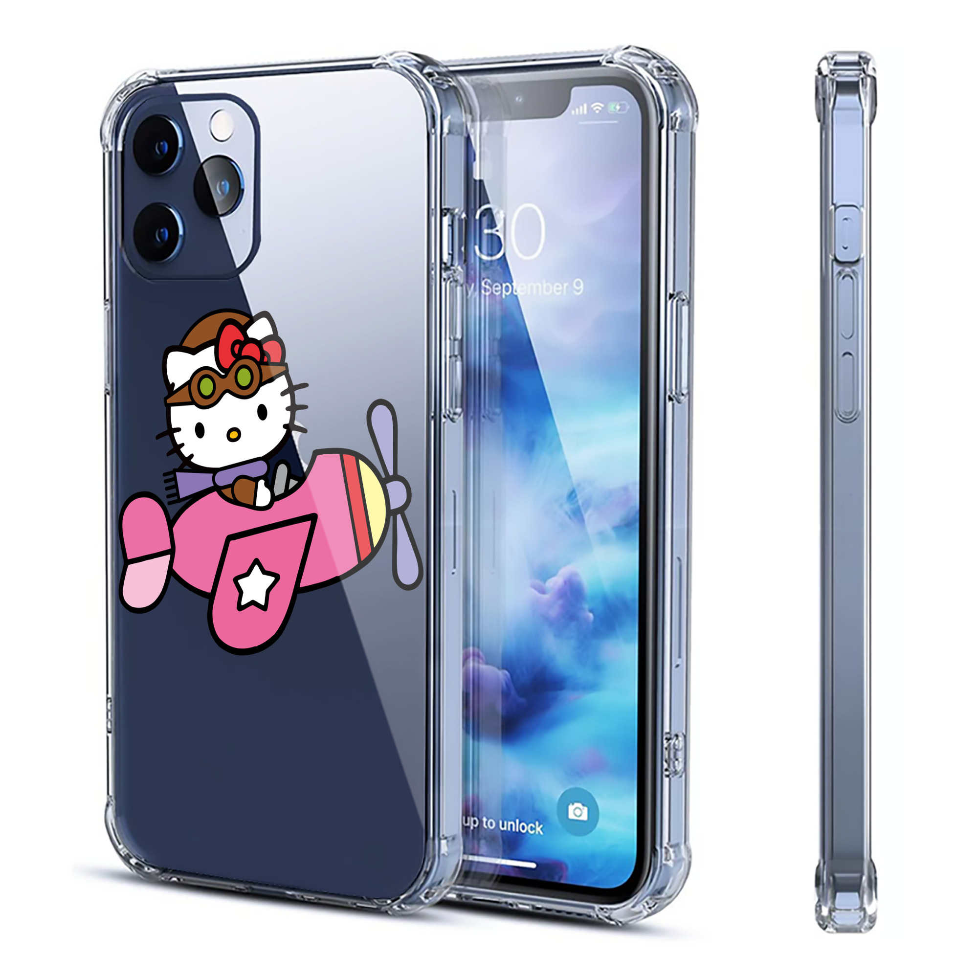 （画像用） Hello Kitty ハローキティ 【iPhone 12シリーズ対応】透明スマホケース（クリアソフトケース）